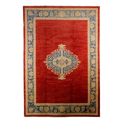 Tapis Ancien Asiatique Coton Laine Noeud Fin 361 x 249 cm