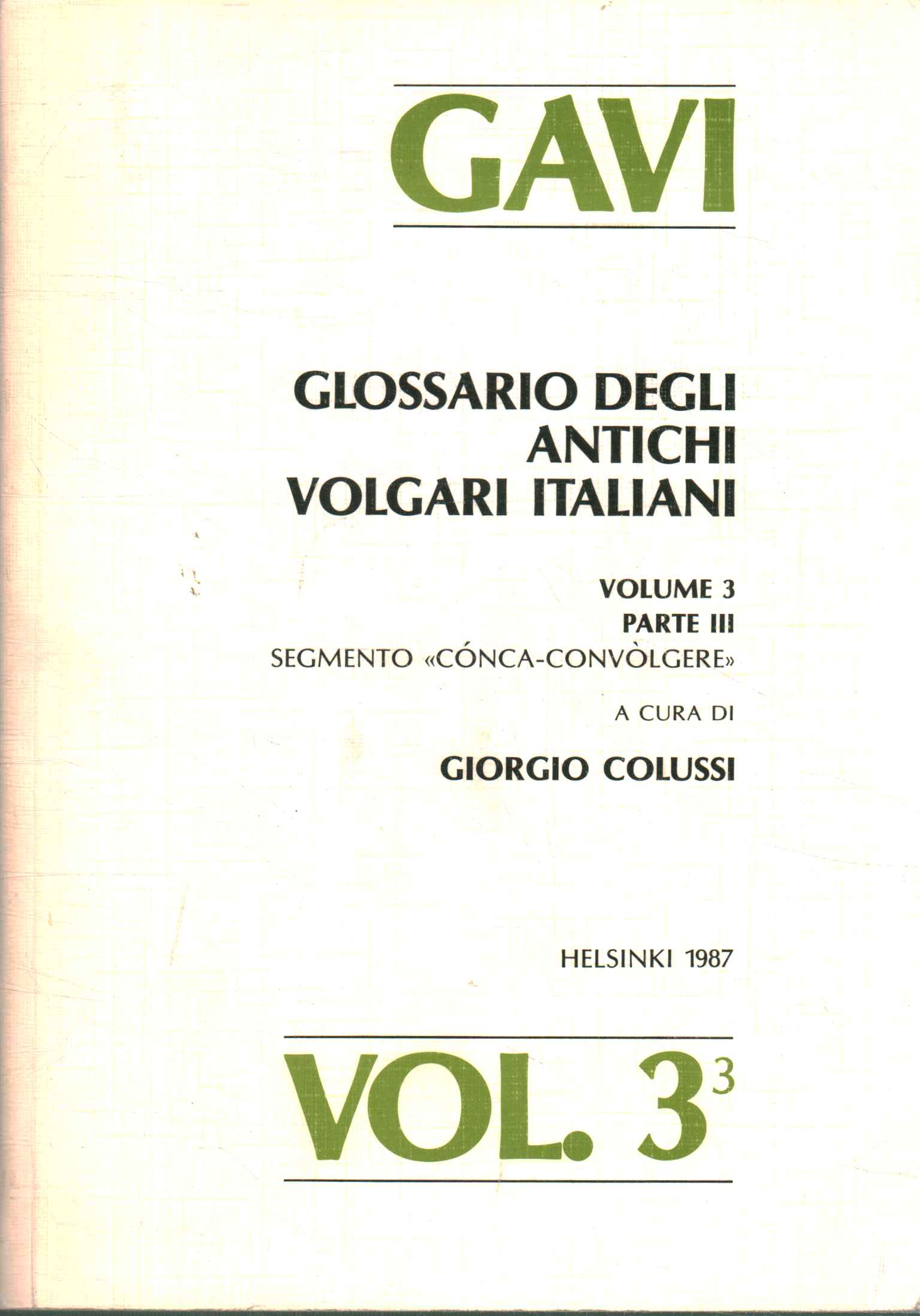 GAVI: Glossario degli antichi volgari it