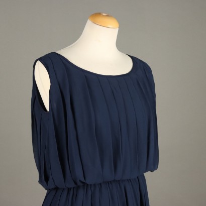 Chloe Vestito Vintage in Seta Blu