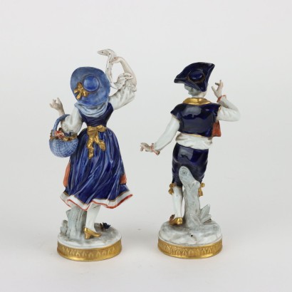 Pair of Capodim Porcelain Figurines