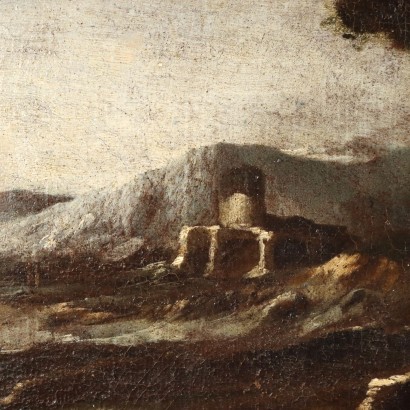 Painting Landscape with Building and Figures