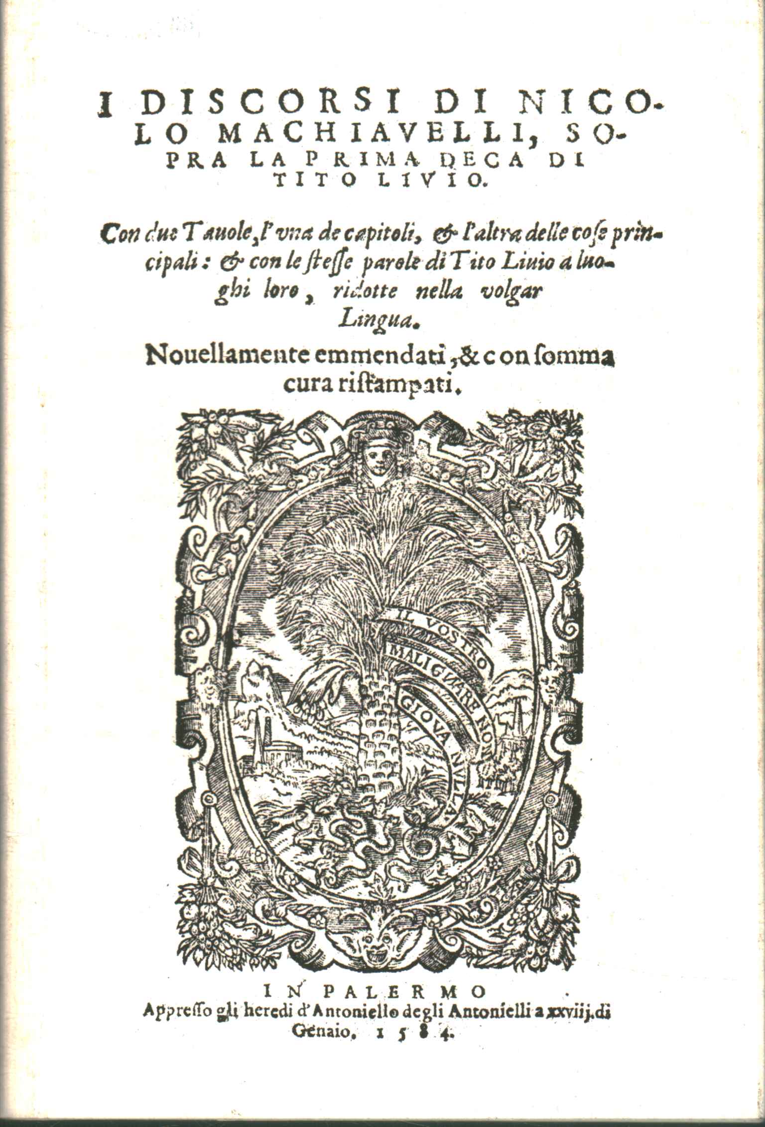 Los discursos de Nicolo Machiavelli arriba%