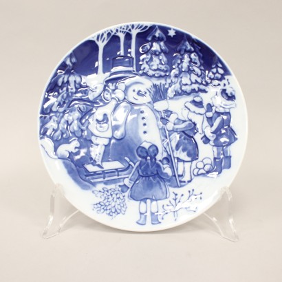 Royal Copenhagen Assiette de Noël Enfant, Bonhomme de neige, Ingrid Jensen,Ingrid Jensen,Ingrid Jensen,Ingrid Jensen,Ingrid Jensen