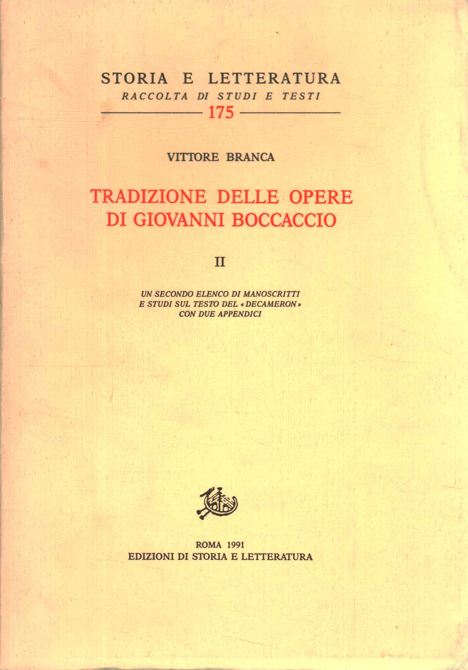 Tradición de las obras de Giovanni Bocca