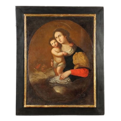 Tableau Madone à l'Enfant et aux Anges