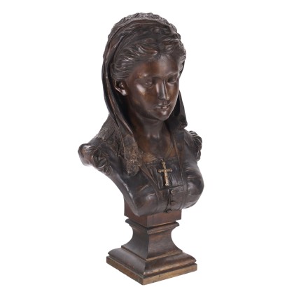 Bust of a Young Woman in Bronze