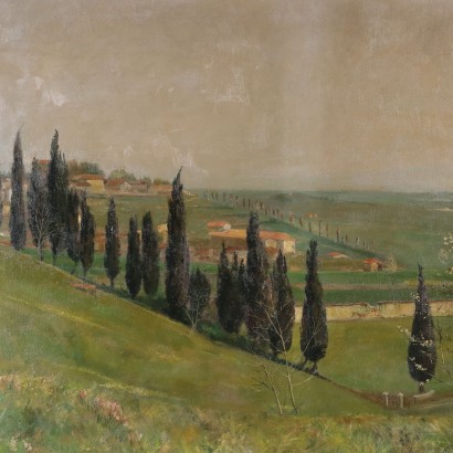 Peinture d'Arnaldo Annoni,Paysage de colline,Arnaldo Annoni,Arnaldo Annoni,Arnaldo Annoni,Arnaldo Annoni