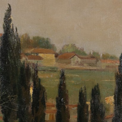 Peinture d'Arnaldo Annoni,Paysage de colline,Arnaldo Annoni,Arnaldo Annoni,Arnaldo Annoni,Arnaldo Annoni