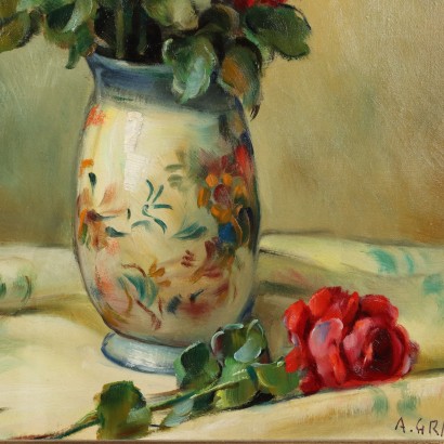 Painting by Alfio Paolo Graziani, Floral composition, Alfio Paolo Graziani, Alfio Paolo Graziani, Alfio Paolo Graziani