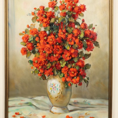 Pintura de Alfio Paolo Graziani,Composición floral de rosas rojas,Alfio Paolo Graziani,Alfio Paolo Graziani,Alfio Paolo Graziani,Alfio Paolo Graziani