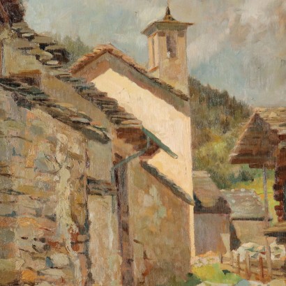 Painting by Domenico De Bernardi, Glimpse of a village, Domenico De Bernardi, Domenico De Bernardi, Domenico De Bernardi, Domenico De Bernardi, Domenico De Bernardi, Domenico De Bernardi, Domenico De Bernardi, Domenico De Bernardi