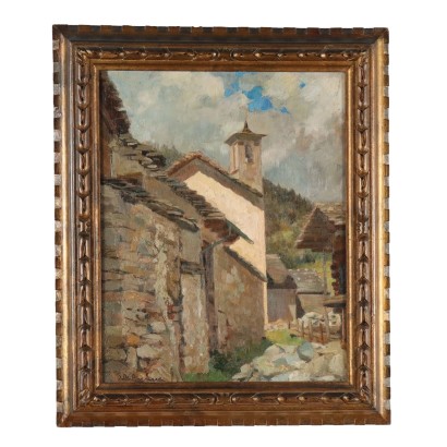 Tableau Modèrne Signé Domenico De Bernardi Huile sur Toile 1923