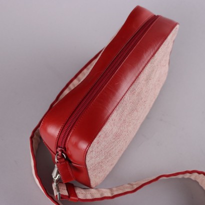 Sac bandoulière Prada en toile et cuir