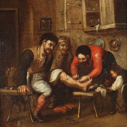 Peinture d'une scène d'intérieur avec des personnages,Peinture d'une scène d'intérieur avec des personnages