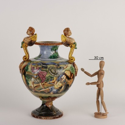 Hand Painted Majolica Vase