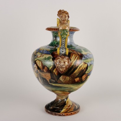 Hand Painted Majolica Vase