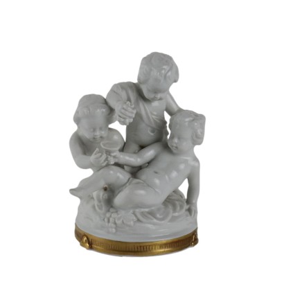 Putti Bacchantes in Porcelain by Rudolsta