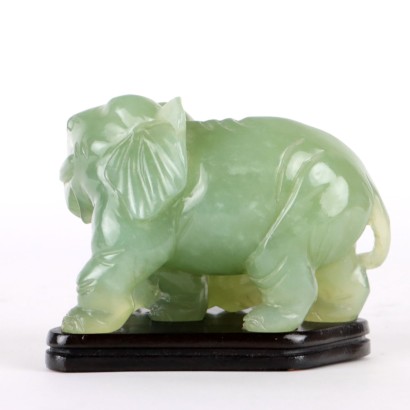 Jade Elephant with Baby