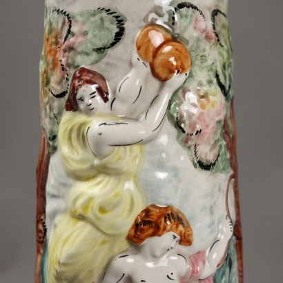 Column with Cache Pot in Capo Ceramic