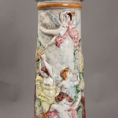 Column with Cache Pot in Capo Ceramic