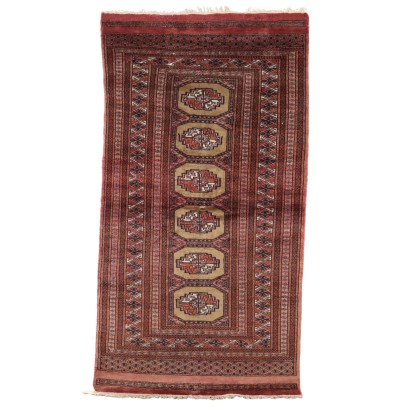 Tapis Bukhara Ancien Coton Laine Noeud Fin Pakistan 168 x 85 cm