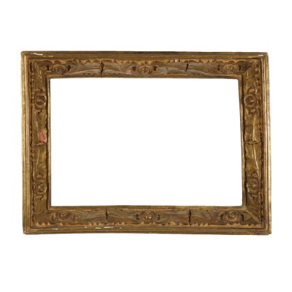 Antique Frame Empire Style Gilded Linden Italy XX Century