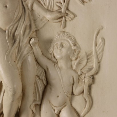 Plaster bas-relief with mythological figures