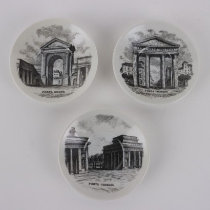 Seis tazas de café Piero Fornasetti,Piero Fornasetti,Piero Fornasetti,Piero Fornasetti,Piero Fornasetti