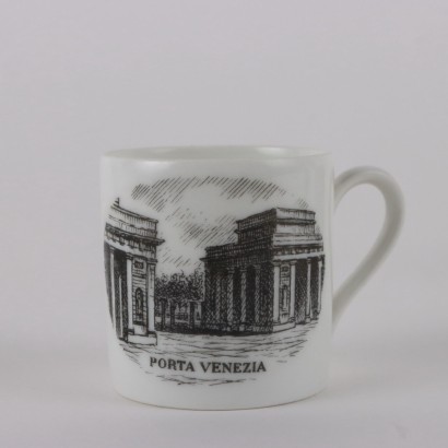 Seis tazas de café Piero Fornasetti,Piero Fornasetti,Piero Fornasetti,Piero Fornasetti,Piero Fornasetti