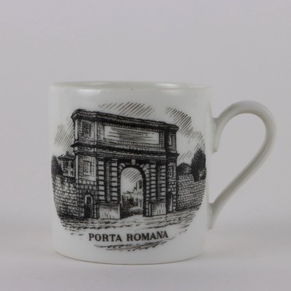 Seis tazas de café Piero Fornasetti,Piero Fornasetti,Piero Fornasetti,Piero Fornasetti,Piero Fornasetti