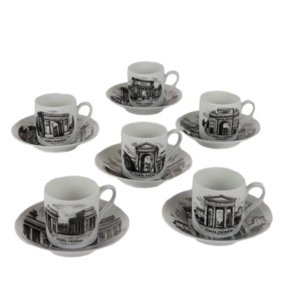 Seis Tazas De Café Piero Fornasetti Milán