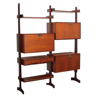 Vintage Bookcase Dassi Design Edmondo Palutari 1960s