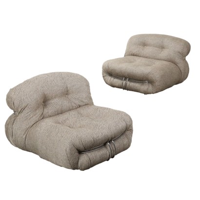 Cassina Soriana Fauteuils Vintage Design Afra & Tobia Scarpa Années 70