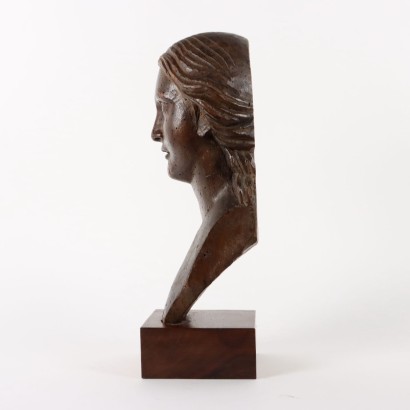 Bust of a Woman Wooden Sculpture