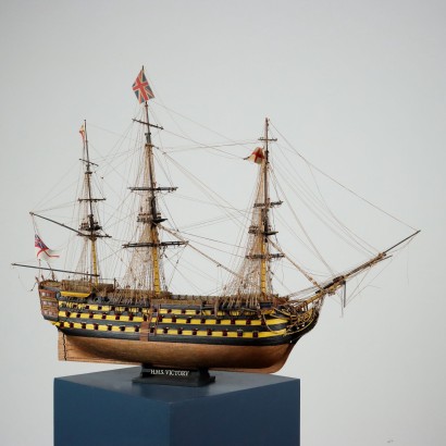 Vintage Schiffsmodell HMS Victory Holz Italien des XX Jhs