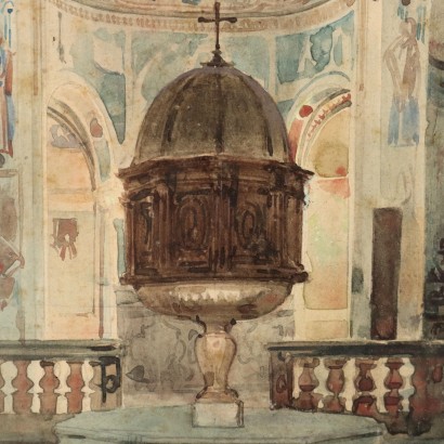 Pintura de Luigi Bisi,El antiguo baptisterio de Gravedona,Luigi Bisi,Luigi Bisi,Luigi Bisi,Luigi Bisi,Luigi Bisi,Luigi Bisi,Luigi Bisi