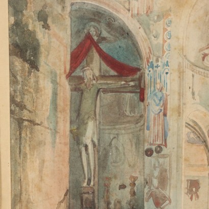 Pintura de Luigi Bisi,El antiguo baptisterio de Gravedona,Luigi Bisi,Luigi Bisi,Luigi Bisi,Luigi Bisi,Luigi Bisi,Luigi Bisi,Luigi Bisi