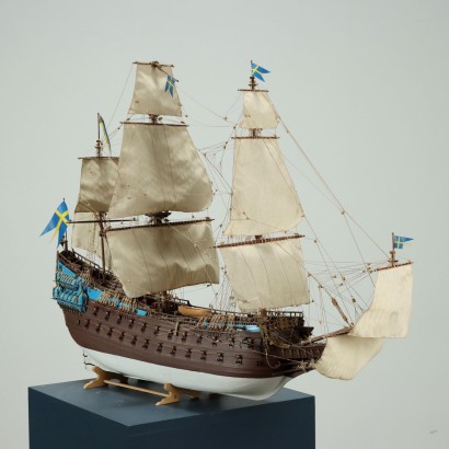 Maquette de bateau en bois