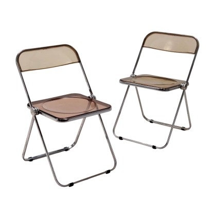 Anonima Castelli Plia Chaises Vintage Design G. Piretti Années 1970