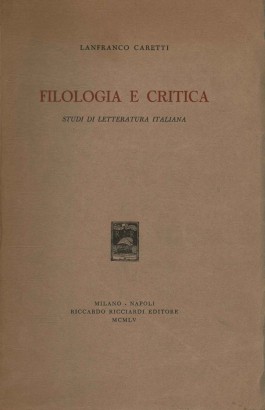 Filologia e critica