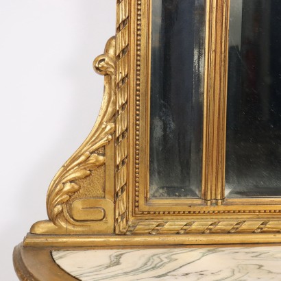 CONSOLE AVEC MIROIR ET PEINTURE