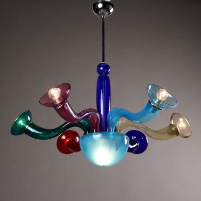 Veart Ceiling Lamp Vintage Murano Glass Italy 1980s-1990s