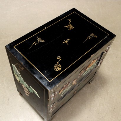 Table de chevet, table de chevet Chinoiserie