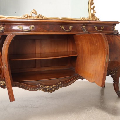 LIVING ROOM CABINET WITH MIRROR, Baroque Style Sideboard