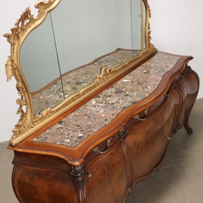 LIVING ROOM CABINET WITH MIRROR, Baroque Style Sideboard