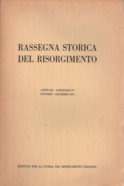 Revue historique du Risorgimento année LIX fasci, AA.VV.