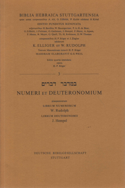 Los números, et Deuteronomium, H. P. Rüger
