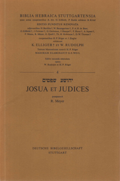 Josua et Judices, W. Rudolph, y H. P. Rüger