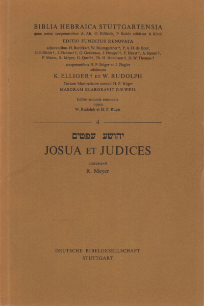 Josua et Judices, W. Rudolph und H. P. Rüger