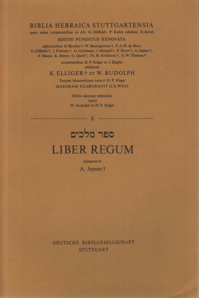 Liber regum, W. Rudolph, y H. P. Rüger
